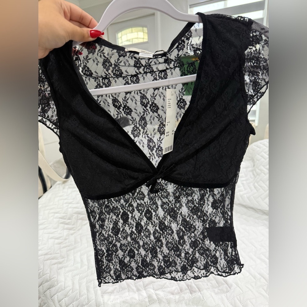 Urban Outfitters Black Lace Blouse